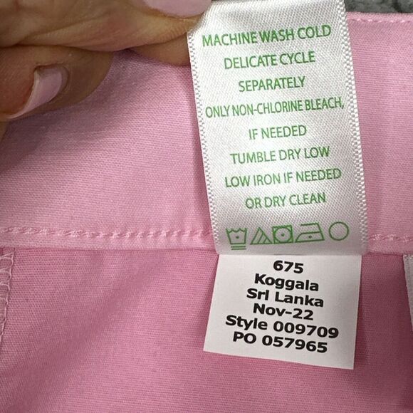 Lilly Pulitzer Alessi Stretch Shorts Size 14 Pink Blossom‎ High Rise NWT $78 - Picture 8 of 9